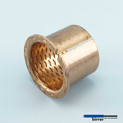 Rolled bronze can with collar