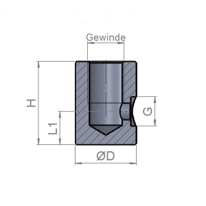 Schweissmuffe axial Leitung