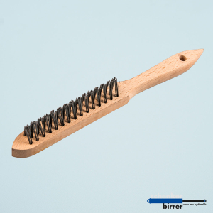 Kehlnahtbürste mit Holzgriff