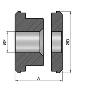Piston en 2 parties