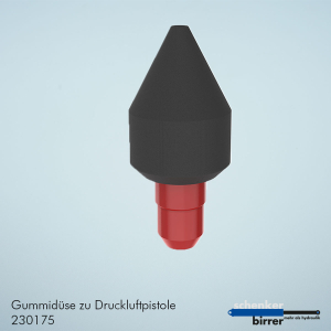 Rubber nozzle for compressed air gun