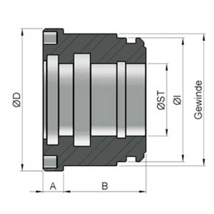 Piston rod guide aluminum 250bar