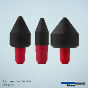 Rubber nozzle set of 3